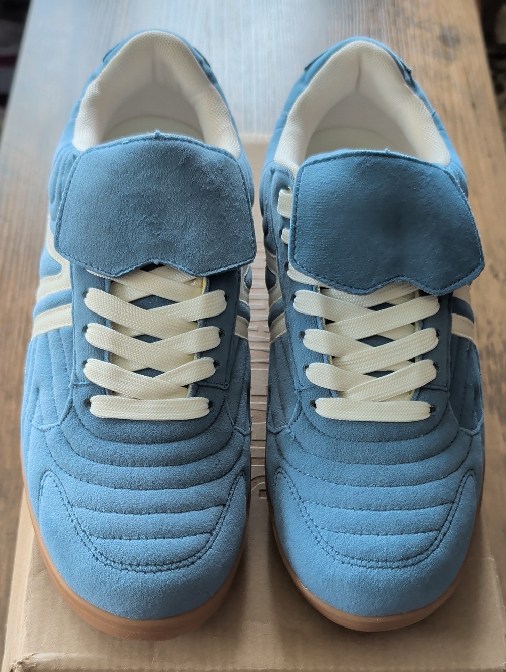 Steve Madden Blue Suede Sneakers, Size 10